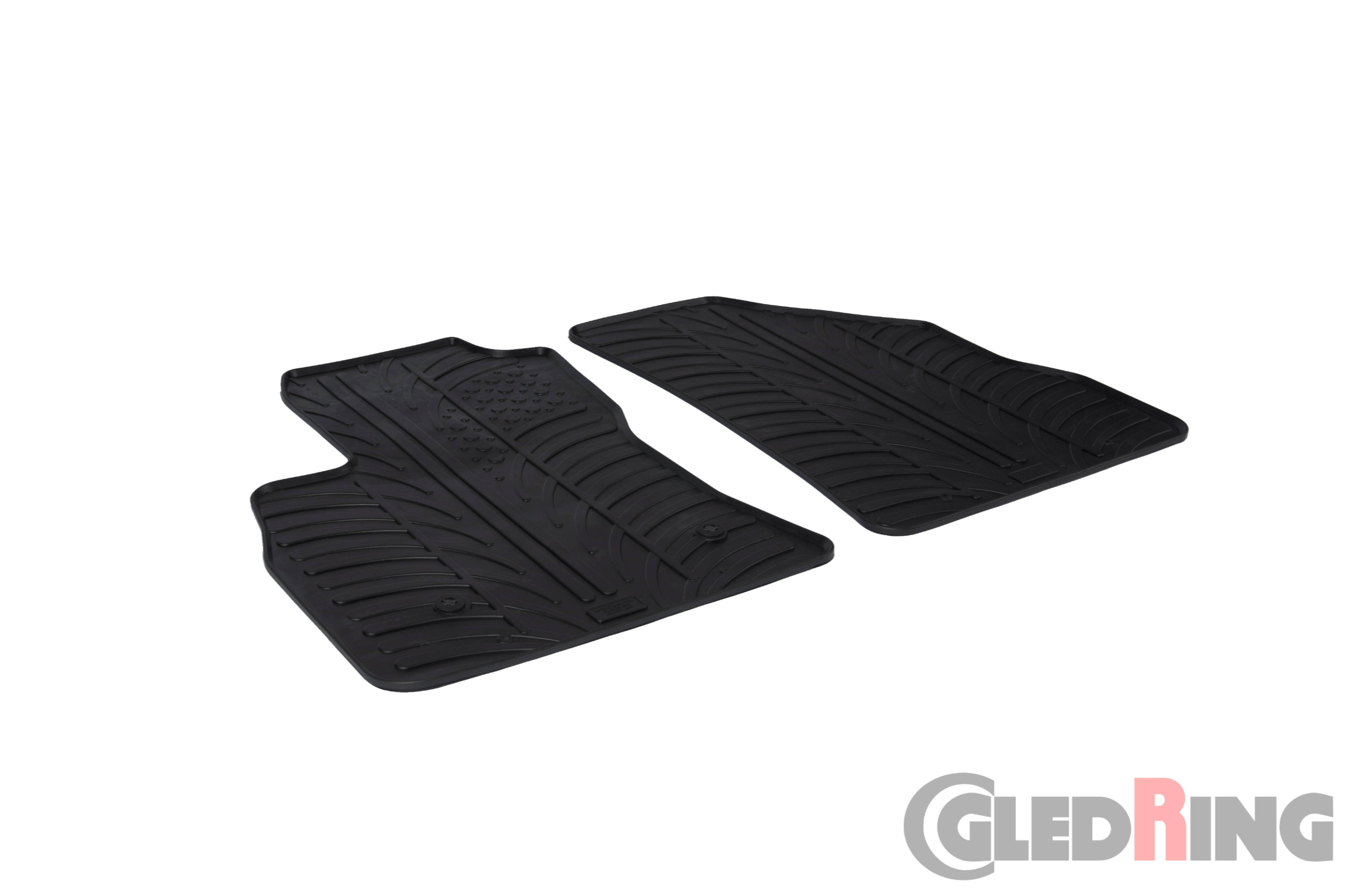 Original Gledring Passform Fußmatten Gummimatten 2 Tlg.+Fixing - Opel Combo D Cargo 11->09.2018 (3 Türig)